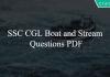 SSC CGL Boat and Stream Questions PDF