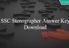 SSC Stenographer Answer Key