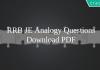 RRB JE Analogy Questions PDF