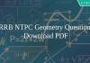 RRB NTPC Geometry Questions PDF