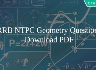 RRB NTPC Geometry Questions PDF