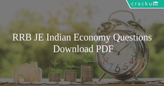 RRB JE Indian Economy Questions PDF