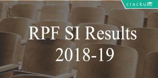 RPF SI results 2018-19