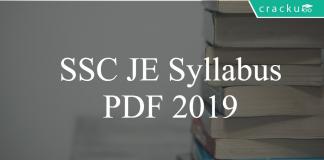 SSC JE 2019 Syllabus PDF