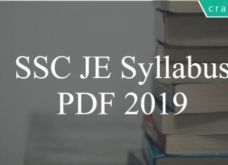 SSC JE 2019 Syllabus PDF