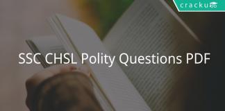 SSC CHSL Polity Questions PDF