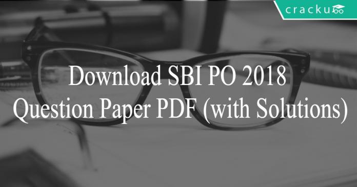 SBI PO 2018 Question paper PDF