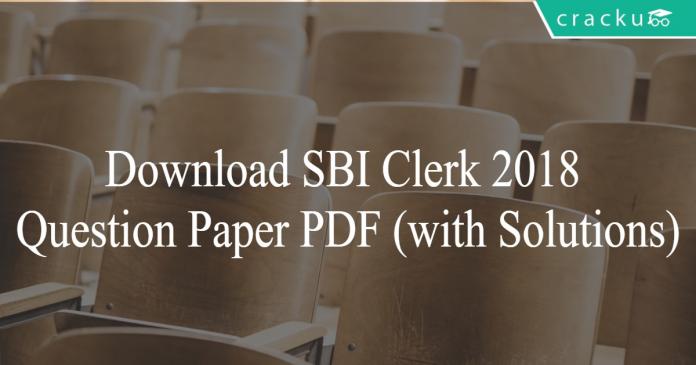 SBI Clerk 2018 paper PDF