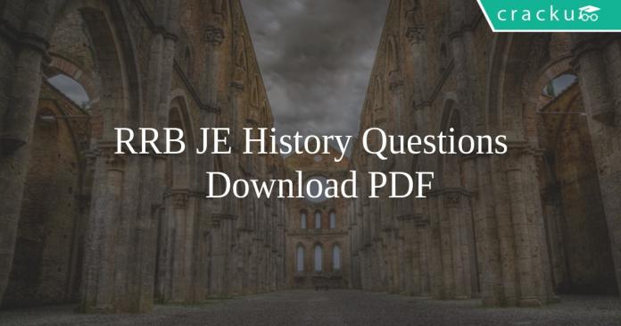 RRB JE History Questions PDF