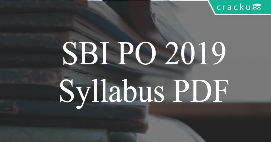 SBI PO Syllabus 2019 PDF - Cracku