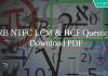 RRB NTPC LCM & HCF Questions Pdf