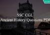 SSC CGL Ancient History Questions PDF