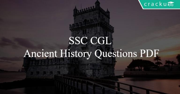 SSC CGL Ancient History Questions PDF - Cracku