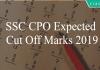 SSC CPO Expected cut off marks