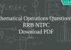 Mathematical Operations Questions PDF