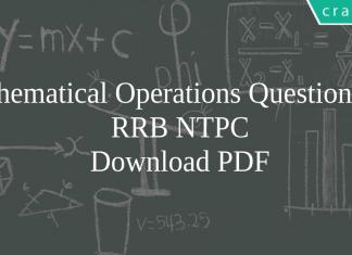Mathematical Operations Questions PDF