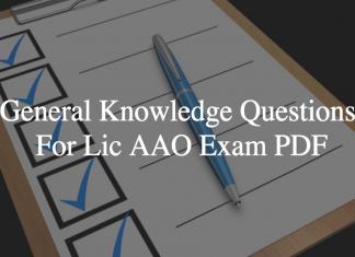 general knowledge questions for lic aao exam pdf