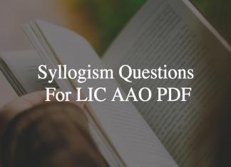 syllogism questions for lic aao pdf