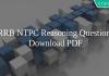 RRB NTPC Reasoning Questions PDF