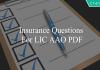 Insurance Questions For LIC AAO PDF