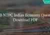 RRB NTPC Indian Economy Questions PDF