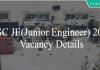 SSC JE vacancy details