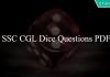 SSC CGL Dice Questions PDF