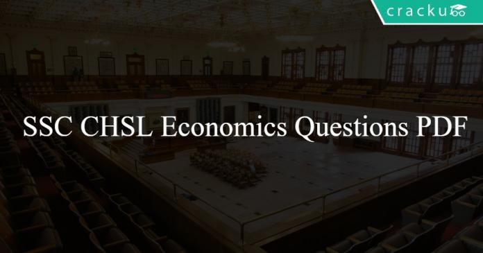 SSC CHSL Economics Questions PDF