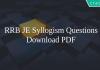 RRB JE Syllogism Questions PDF