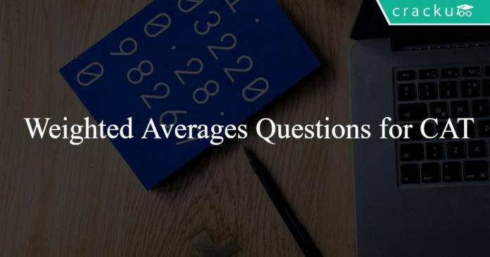 Weighted Averages Questions for CAT