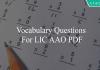 vocabulary questions for lic aao pdf