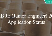 RRB JE 2019 application status