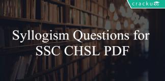Syllogism Questions for SSC CHSL PDF