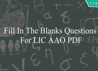 fill in the blanks questions for lic aao pdf