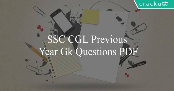 ssc cgl previous year gk questions pdf