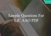 sample questions for lic aao pdf