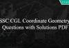 SSC CGL Coordinate Geometry Questions with Solutions PDF