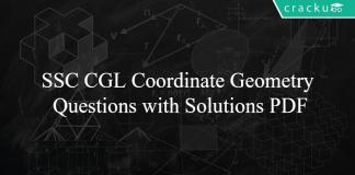 SSC CGL Coordinate Geometry Questions with Solutions PDF