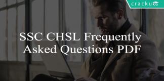 SSC CHSL Frequently Asked Questions PDF
