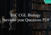 SSC CGL Biology Previous year Questions PDF