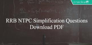RRB NTPC Simplification PDF