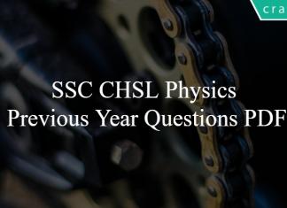 SSC CHSL Physics Previous Year Questions PDF