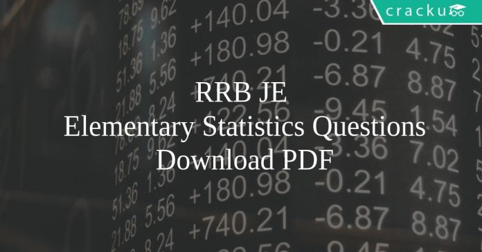 RRB JE Elementary Statistics PDF