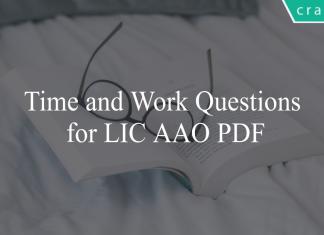 time and work questions for lic aao pdf