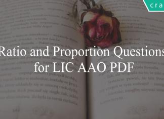 ratio and proportion questions for lic aao pdf