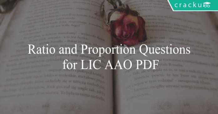 ratio and proportion questions for lic aao pdf