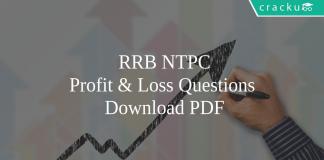 RRB NTPC Profit & Loss PDF