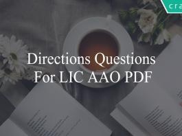 directions questions for lic aao pdf