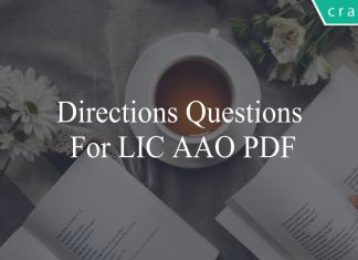 directions questions for lic aao pdf