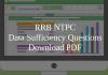 RRB NTPC Data Sufficiency Questions PDF